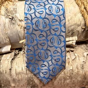 Alfani Blue, Black, Silver - Scroll
Patterned Men's Tie